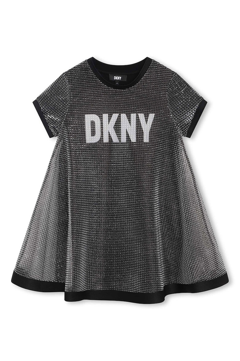 DKNY Рокля с лого и мрежесто покритие - Pepit.bg