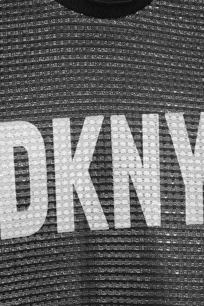 DKNY Рокля с лого и мрежесто покритие - Pepit.bg