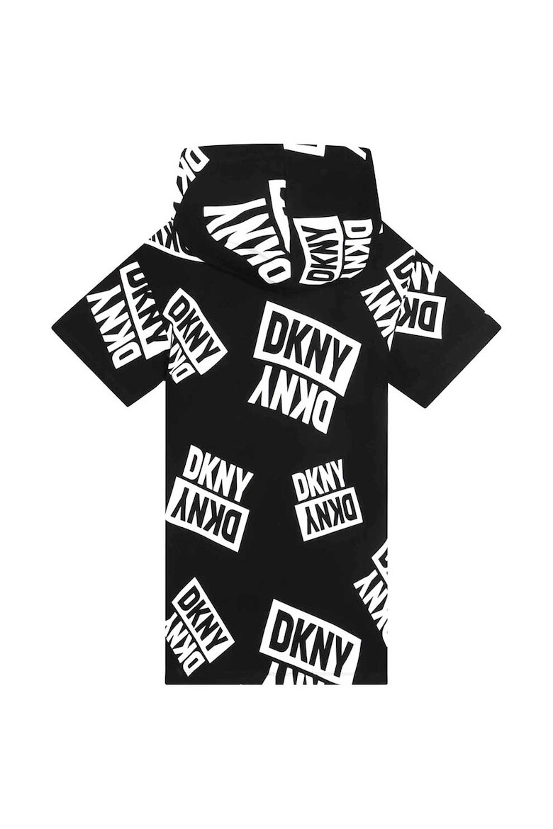 DKNY Рокля тип худи с десен с лого - Pepit.bg