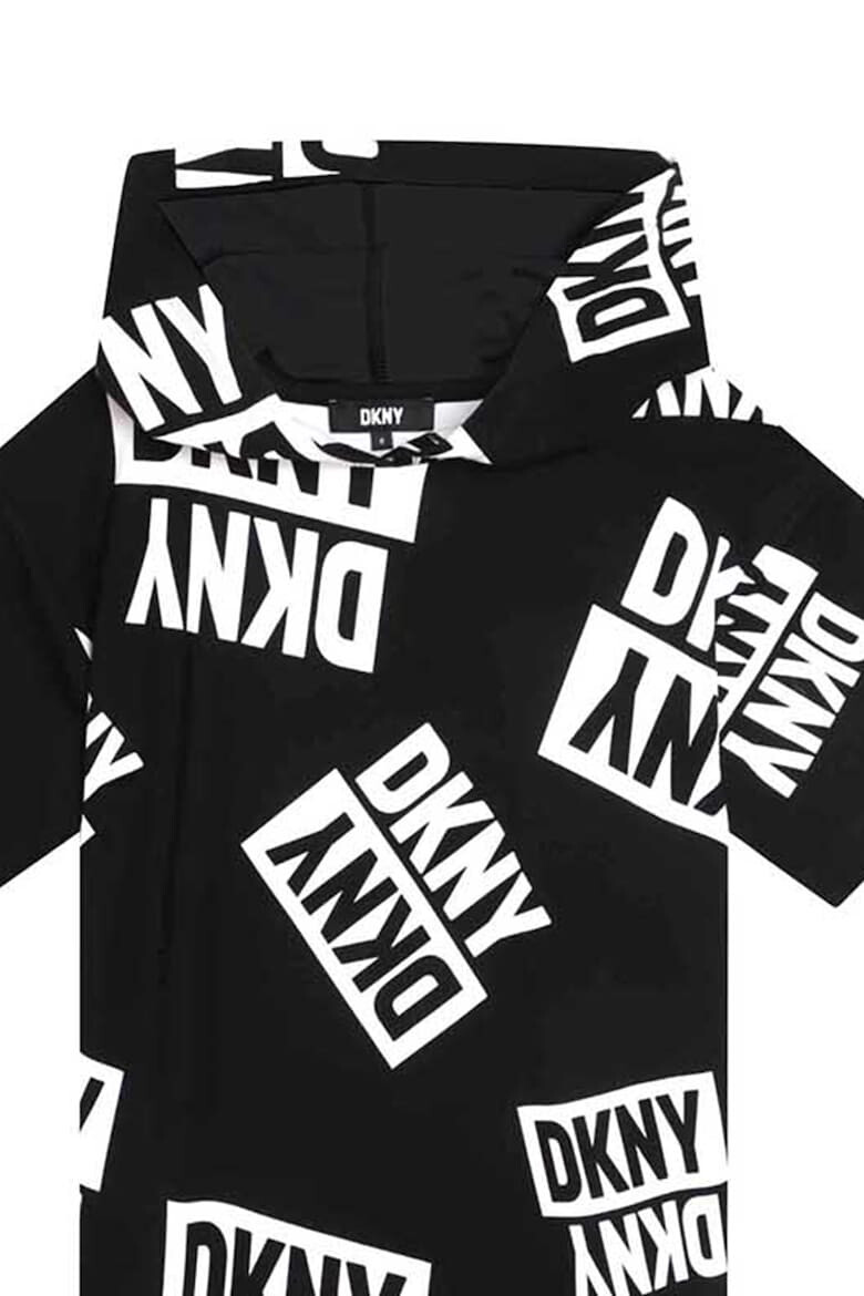 DKNY Рокля тип худи с десен с лого - Pepit.bg