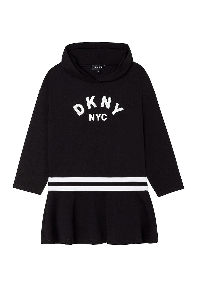 DKNY Рокля с качулка и лого - Pepit.bg