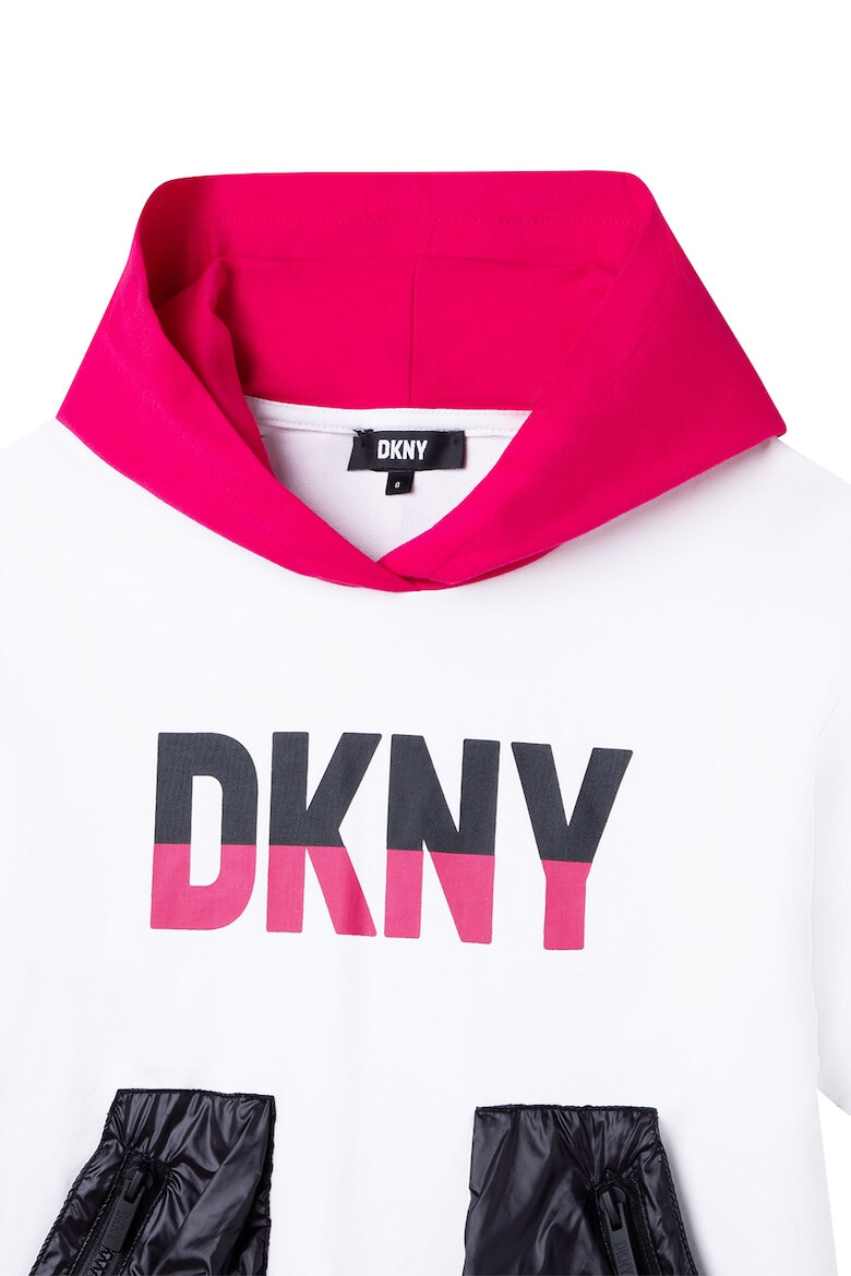 DKNY Рокля с качулка и лого - Pepit.bg