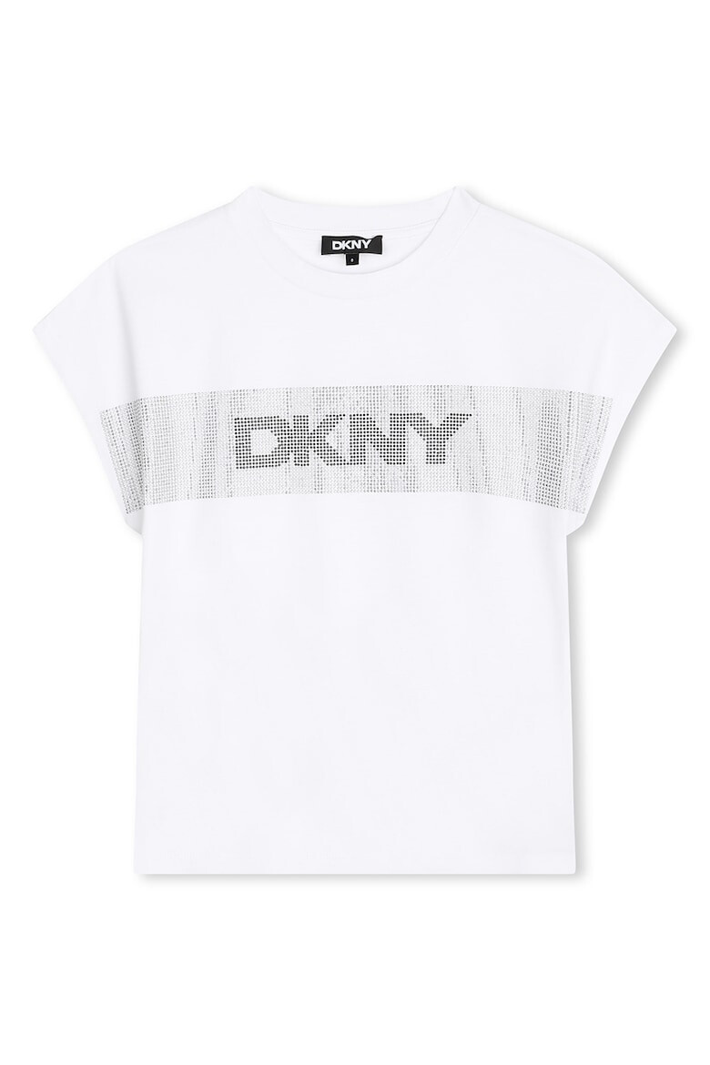 DKNY Тениска с декоративни камъни - Pepit.bg