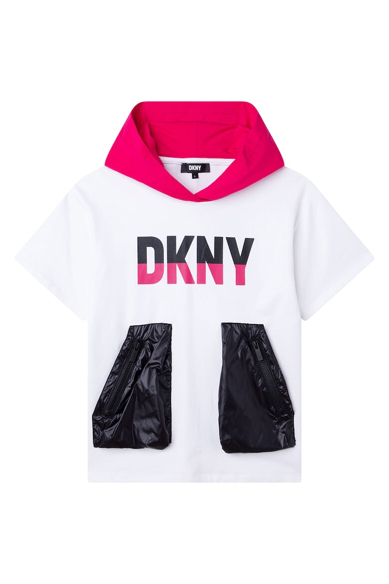 DKNY Тениска с качулка и странични джобове - Pepit.bg