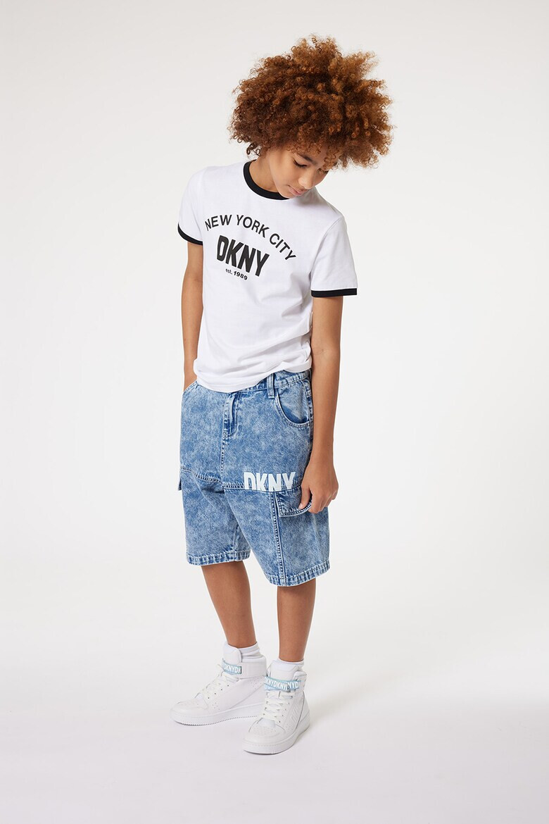 DKNY Тениска с лого и контрасти - Pepit.bg