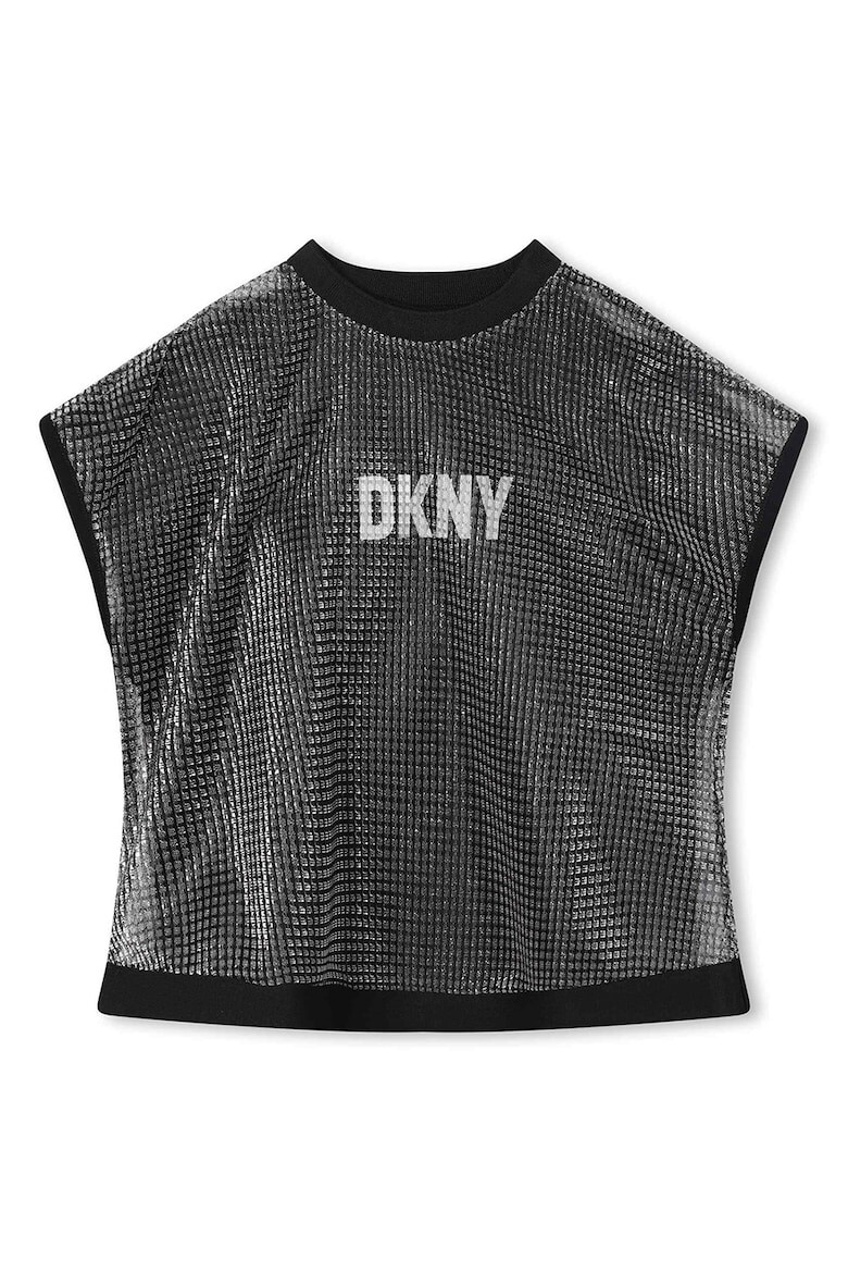 DKNY Тениска с лого и мрежесто покритие - Pepit.bg