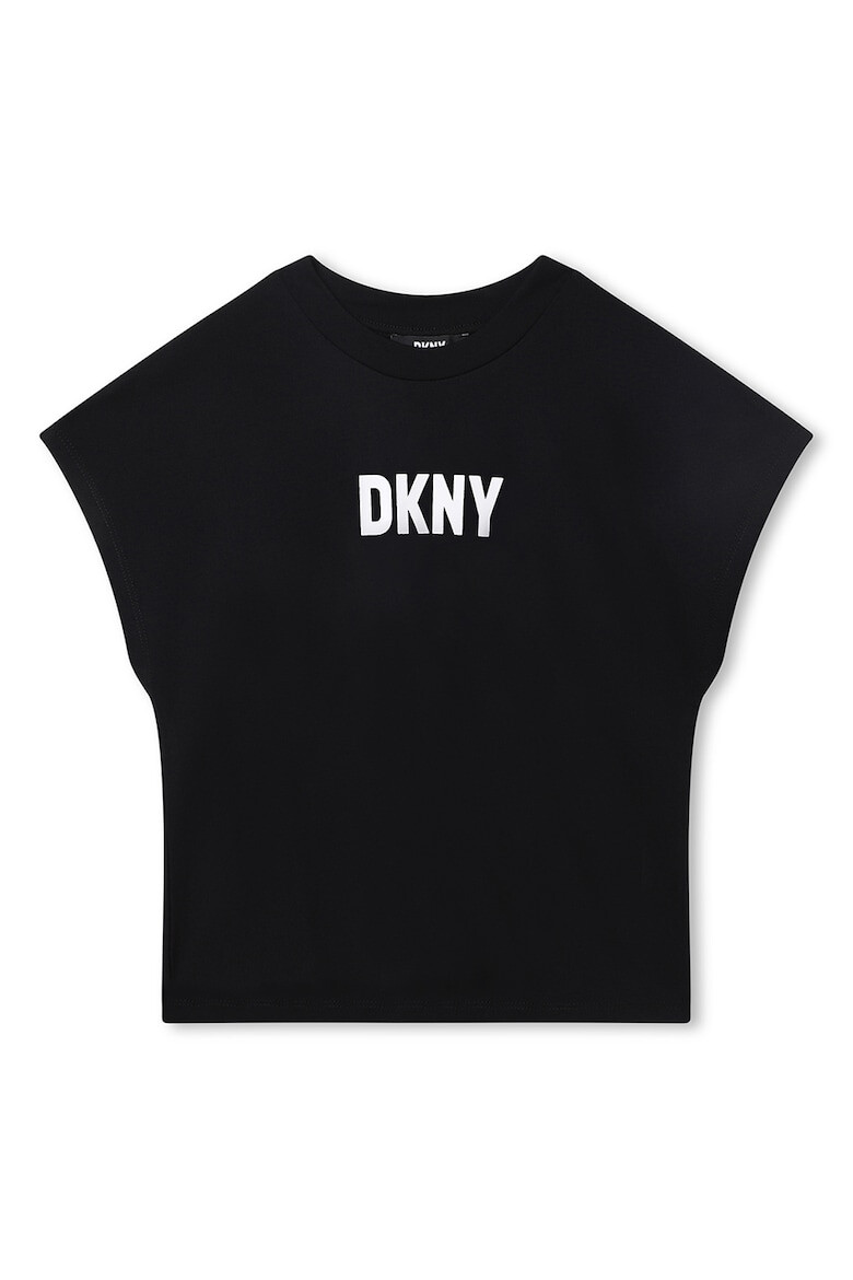 DKNY Тениска с лого и мрежесто покритие - Pepit.bg