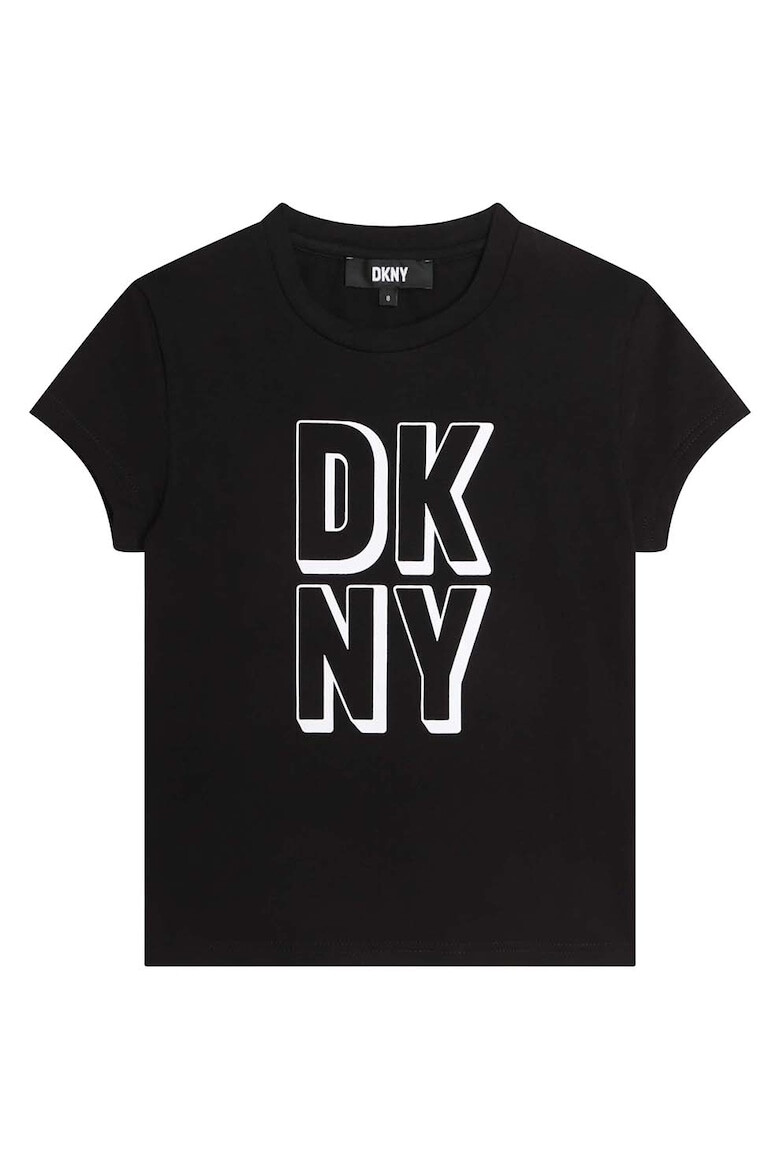 DKNY Тениска с овално деколте и десен с лого - Pepit.bg