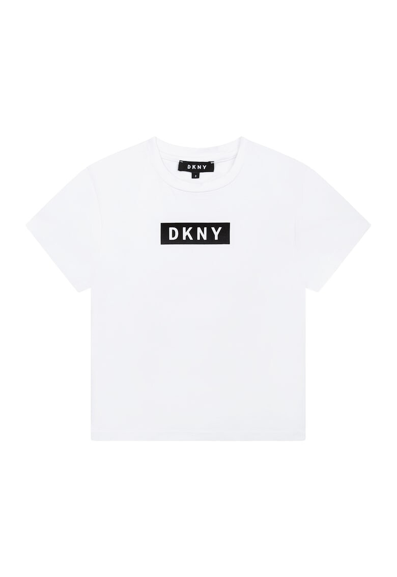 DKNY Тениска с овално деколте и лого на гърдите - Pepit.bg