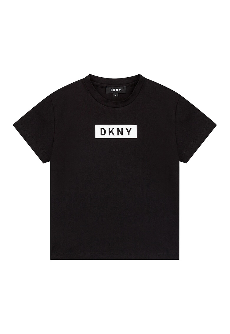 DKNY Тениска с овално деколте и лого на гърдите - Pepit.bg