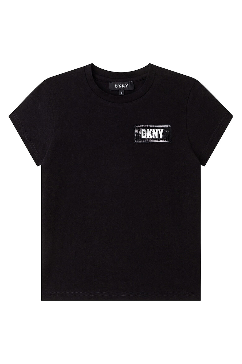 DKNY Тениска с памук с пайети - Pepit.bg