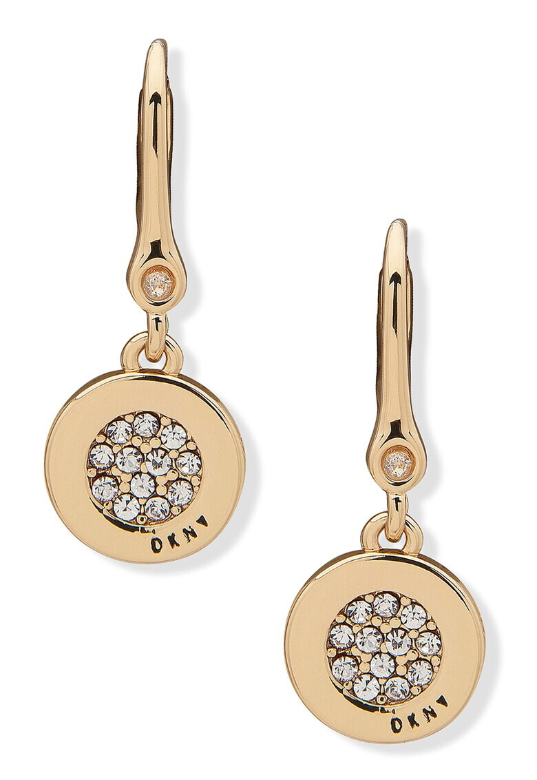 DKNY Висящи обеци с кристали - Pepit.bg