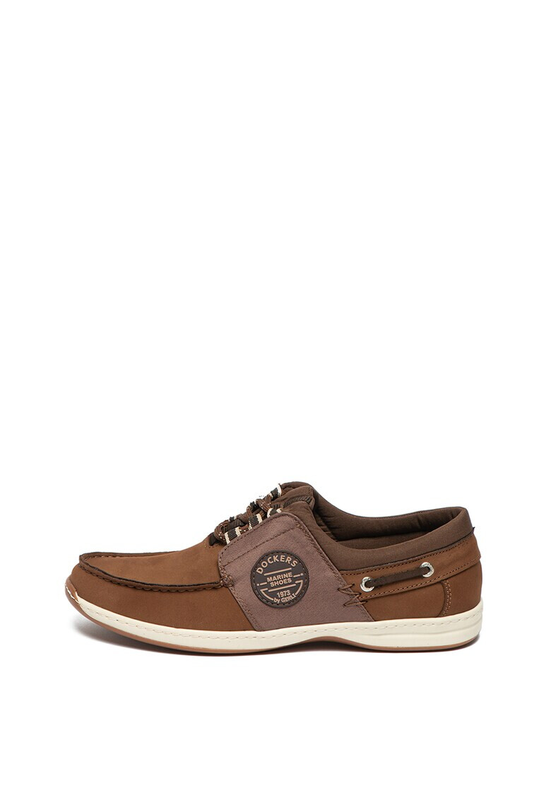 Dockers Кожени мокасини с текстил - Pepit.bg