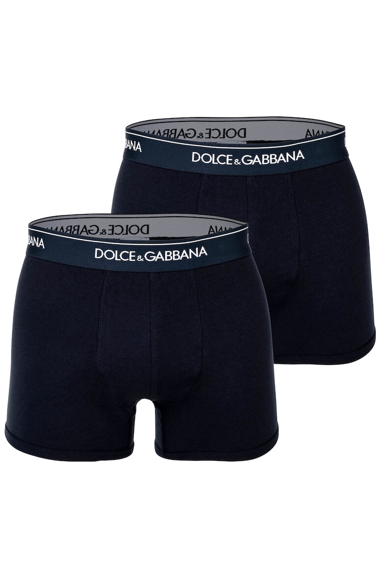 Dolce  Gabbana Боксерки с лого на талията - 2 чифта - Син - Pepit.bg