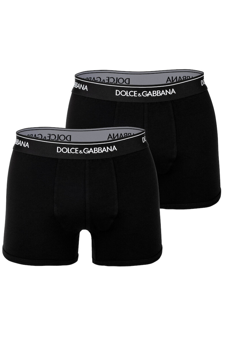 Dolce  Gabbana Боксерки с лого на талията - 2 чифта - Черен - Pepit.bg