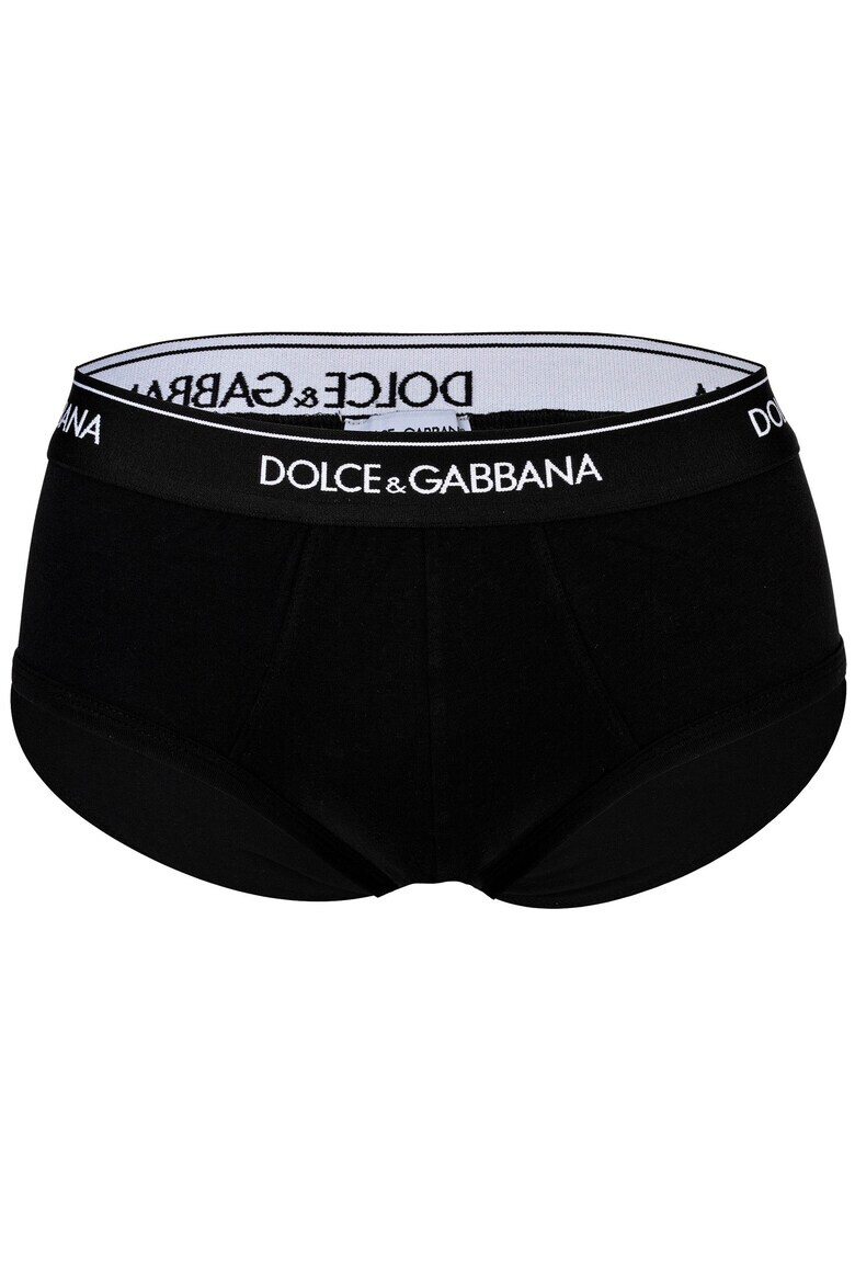 Dolce  Gabbana Слипове с лого - 3 чифта - Бял/Черен/Сив - Pepit.bg