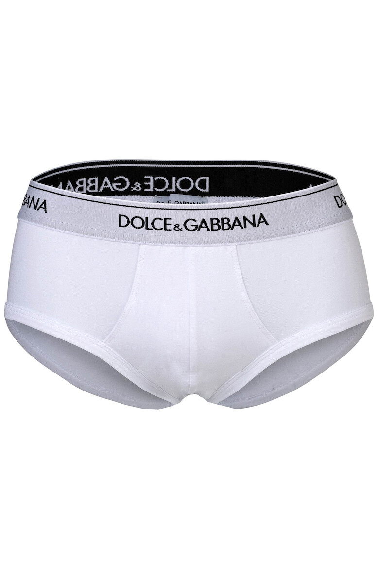 Dolce  Gabbana Слипове с лого - 3 чифта - Бял/Черен/Сив - Pepit.bg