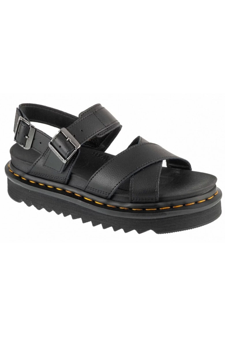 Dr Martens Дамски сандали Voss II - кожени - черни - Pepit.bg