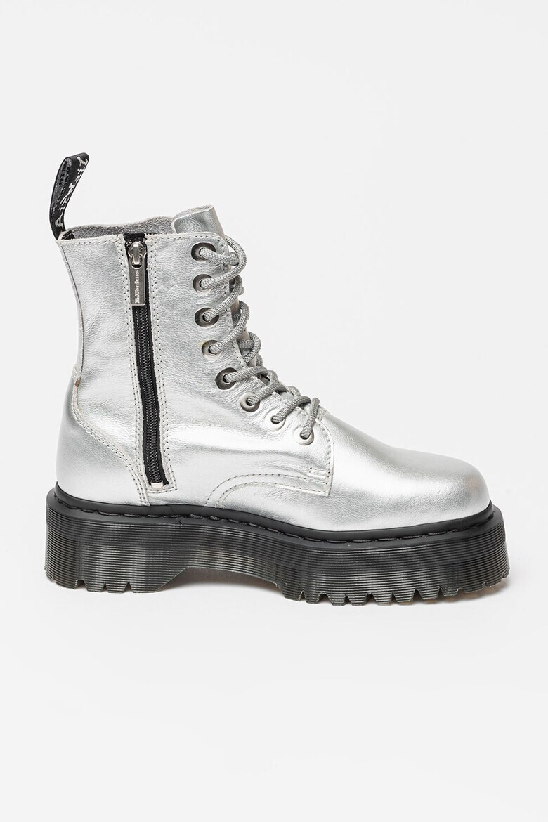 Dr Martens Кожени боти Jadon с равна платформа - Сребрист - Pepit.bg
