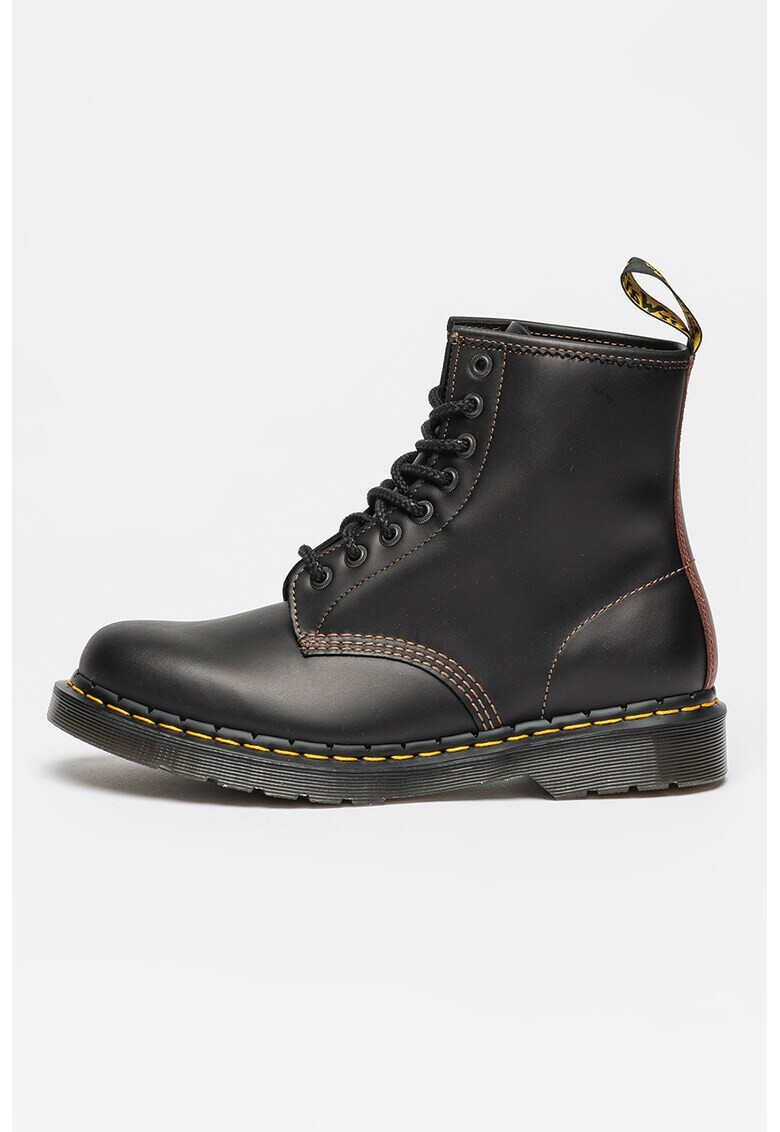 Dr. Martens Кожени боти с конрастни шевове - Pepit.bg