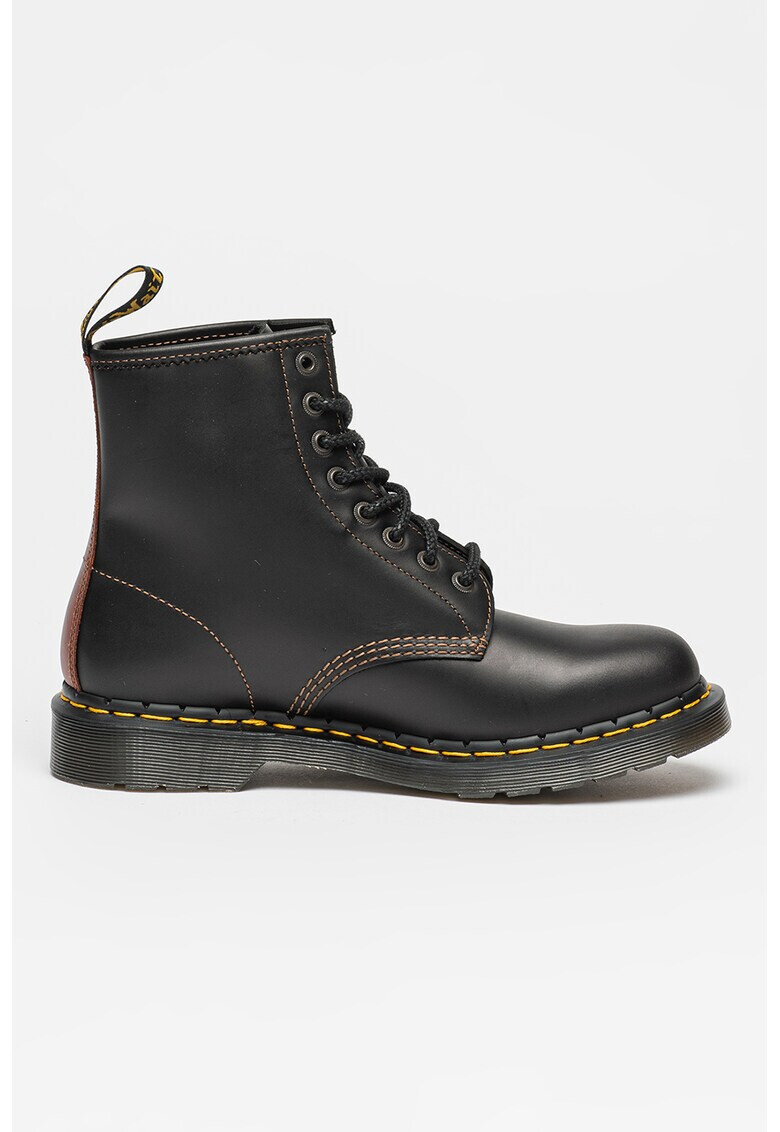 Dr. Martens Кожени боти с конрастни шевове - Pepit.bg