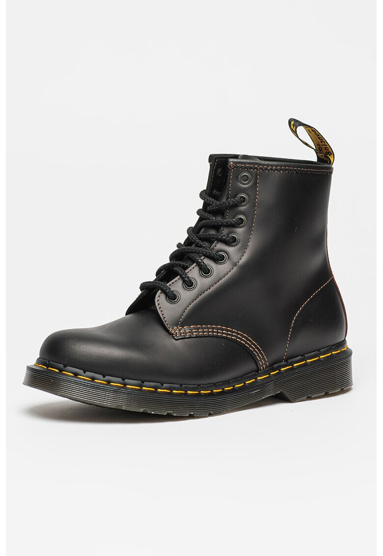 Dr. Martens Кожени боти с конрастни шевове - Pepit.bg