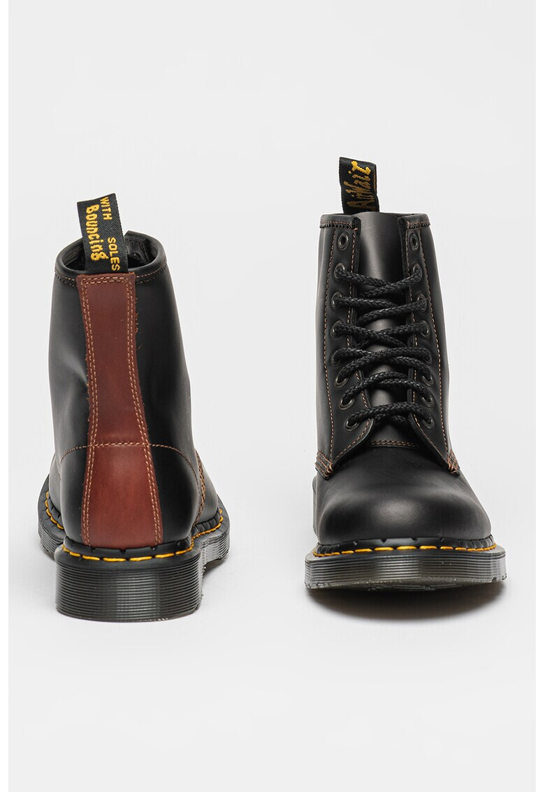 Dr. Martens Кожени боти с конрастни шевове - Pepit.bg