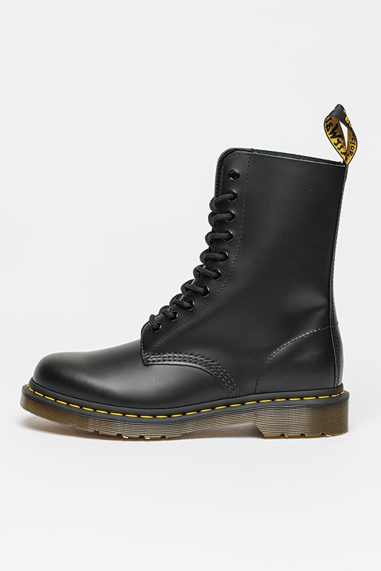 Dr Martens Кожени боти с овален връх - Pepit.bg