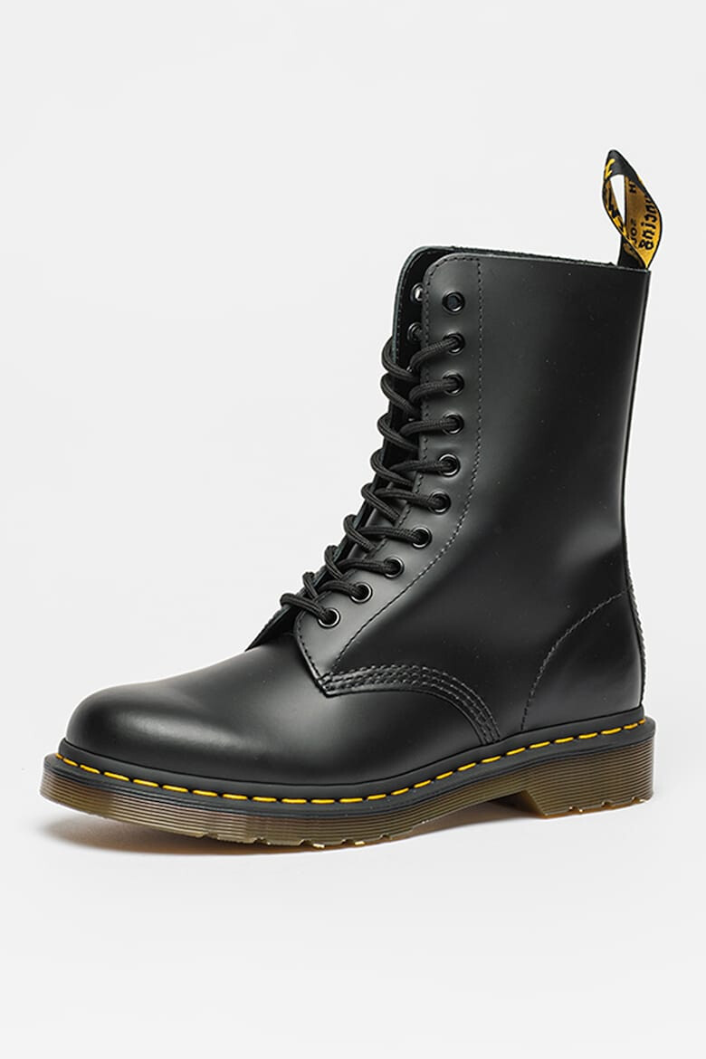 Dr. Martens Кожени боти с овален връх - Pepit.bg