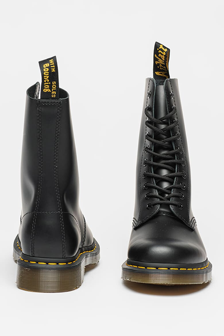 Dr. Martens Кожени боти с овален връх - Pepit.bg