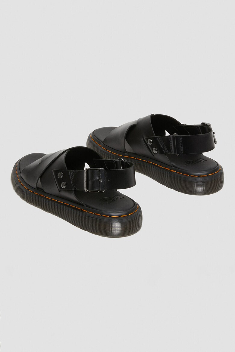 Dr Martens Кожени сандали със сплетен ефект - Черен - Pepit.bg