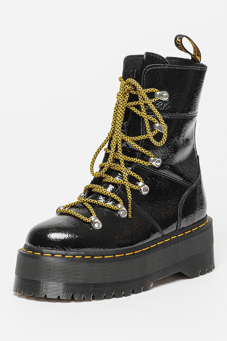 Dr Martens Лачени кожени боти Ghilana Max - Pepit.bg