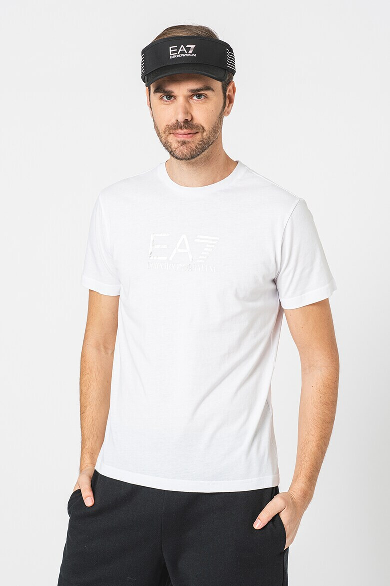 EA7 Тениска с овално деколте и лого - Pepit.bg