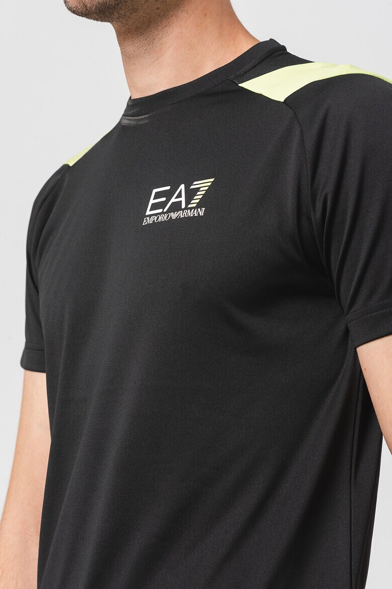 EA7 Тениска с овално деколте и лого - Pepit.bg