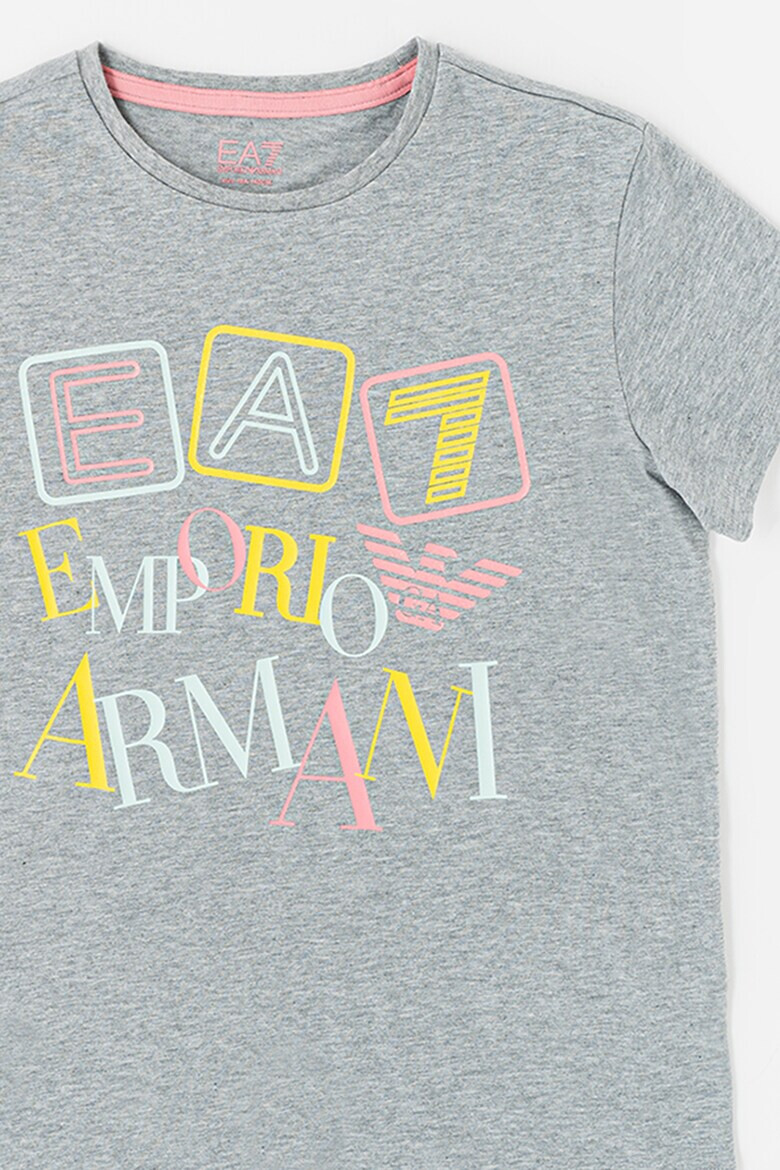 EA7 Тениска с овално деколте и лого - Pepit.bg