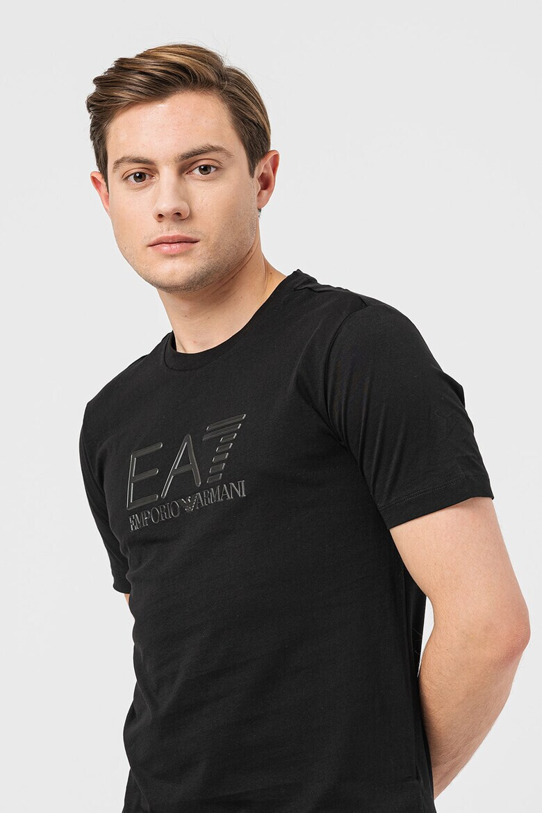 EA7 Тениска с овално деколте и лого - Pepit.bg