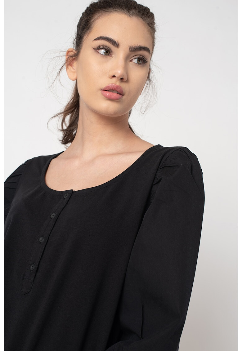 EDC by Esprit Блуза Henley с бухнали ръкави - Pepit.bg