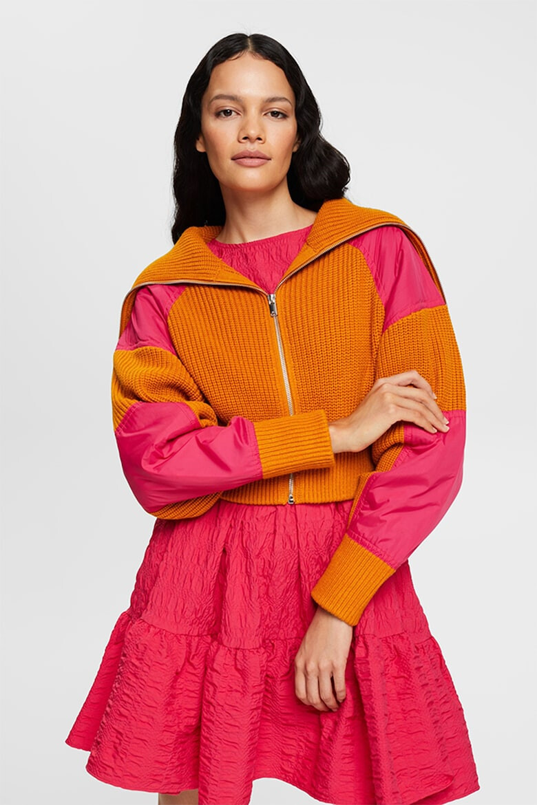 EDC by Esprit Двуцветна жилетка с цип - Pepit.bg