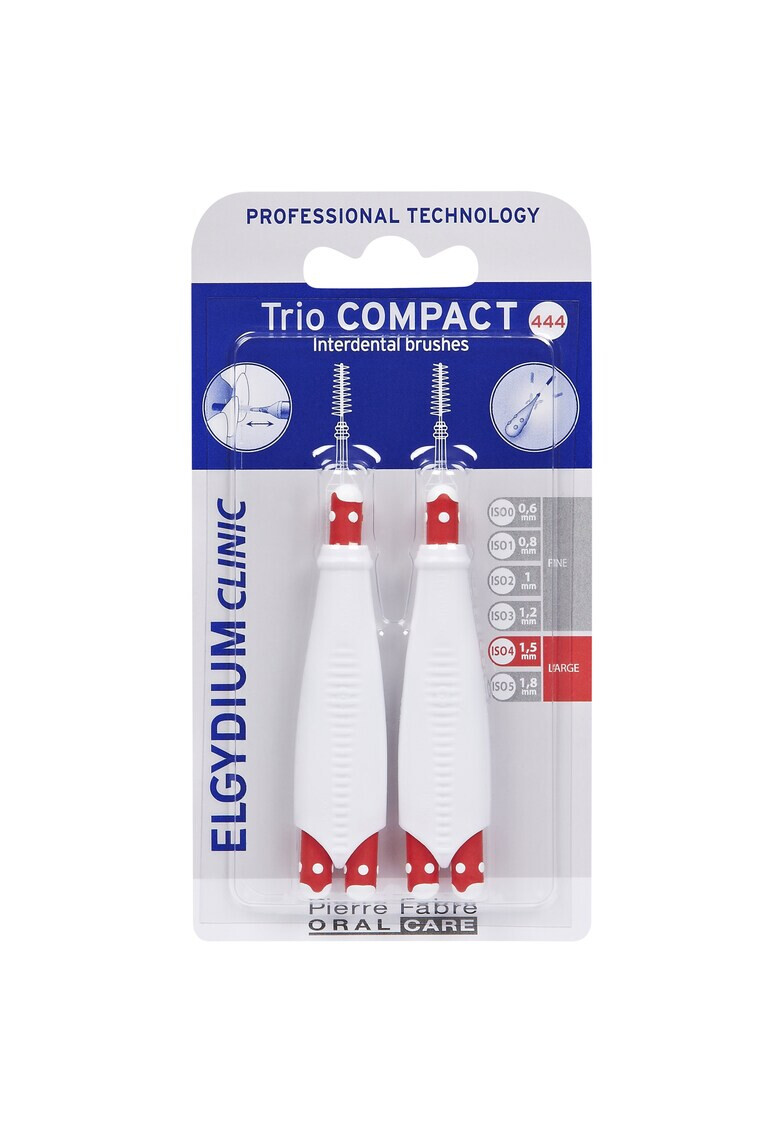 Elgydium Интердентални четки за зъби Trio Compact Large 2 броя - Pepit.bg