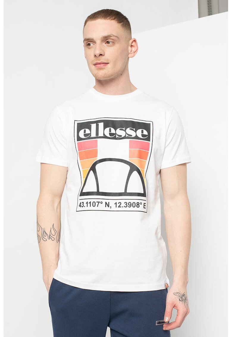 ELLESSE Тениска с овално деколте и лого - Pepit.bg