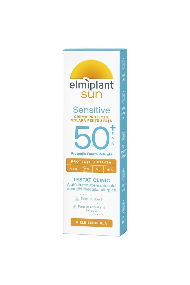 Elmiplant Слънцезащитен крем за лице SPF50+ Sensitive Sun 50 мл - Pepit.bg