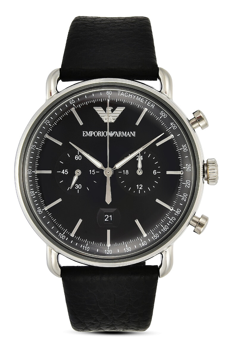 Emporio Armani Часовник с хронограф и кожена каишка - Pepit.bg