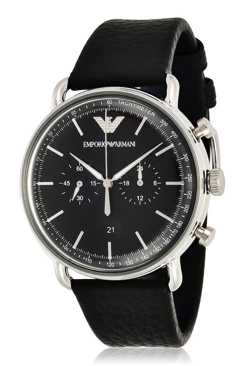 Emporio Armani Часовник с хронограф и кожена каишка - Pepit.bg