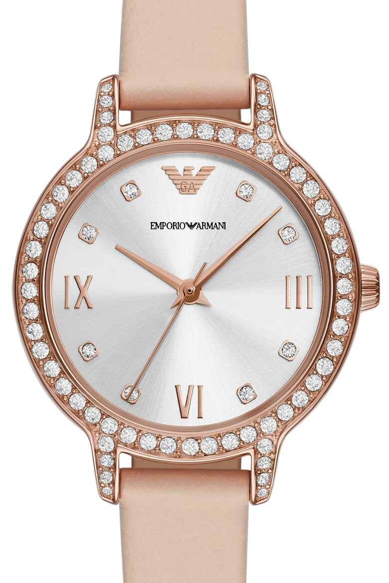 Emporio Armani Часовник с верижка и кристали - Pepit.bg