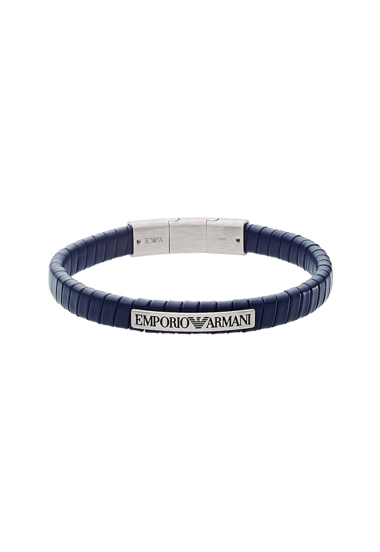 Emporio Armani Кожена гривна с лого - Pepit.bg