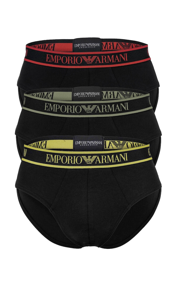 Emporio Armani Слипове с лого на талията - 3 чифта - Pepit.bg