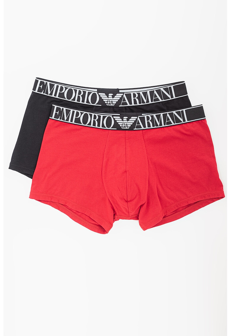 Emporio Armani Underwear Боксерки с еластична талия с лого - 2 чифта - Pepit.bg