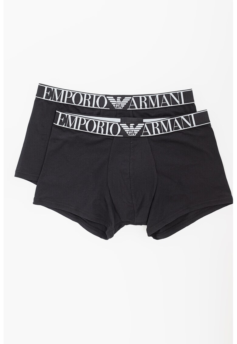 Emporio Armani Underwear Боксерки с еластична талия с лого - 2 чифта - Pepit.bg