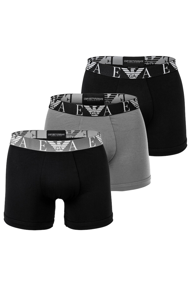 Emporio Armani Underwear Боксерки с лого на талията - 3 чифта - Pepit.bg