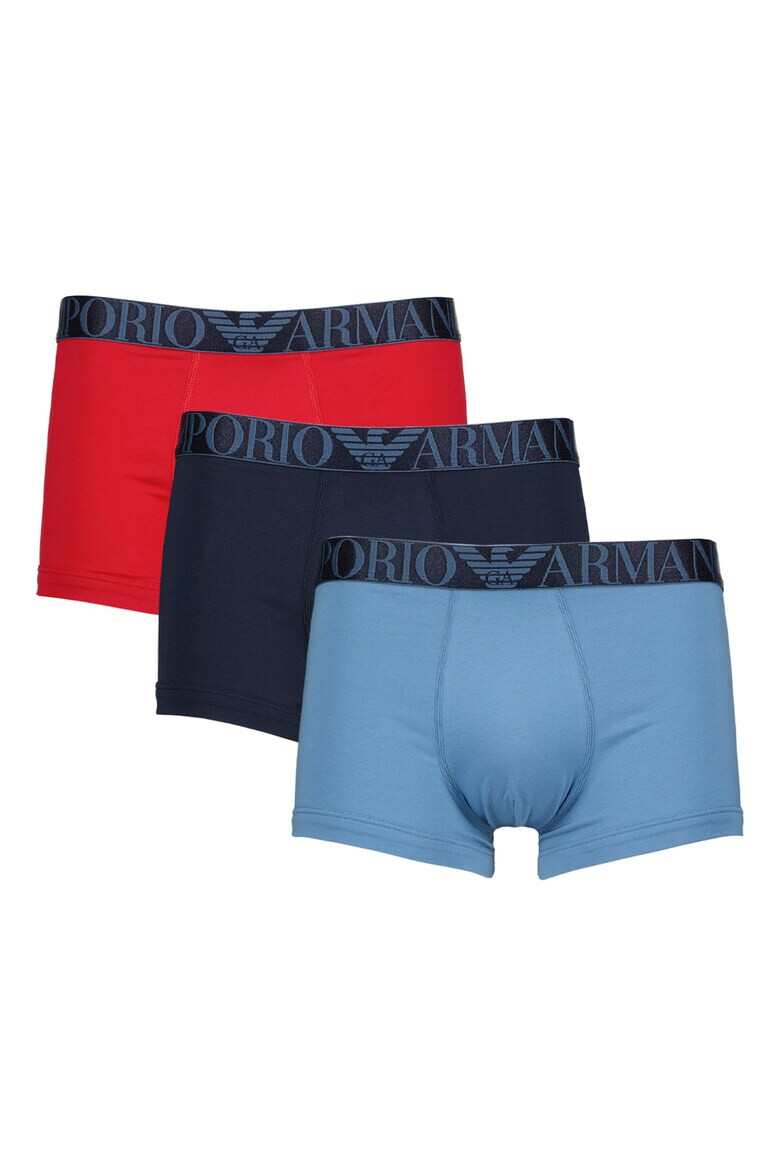 Emporio Armani Underwear Боксерки с лого на талията - 3 чифта - Pepit.bg